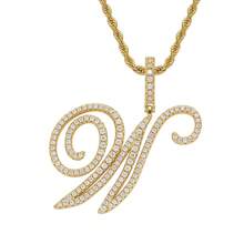 1pc Fashion Personalized 26 Letter A-Z Pendant Necklace, Punk Style Initial Necklace, Stainless Steel Hip Hop Jewelry - Gold - View 10