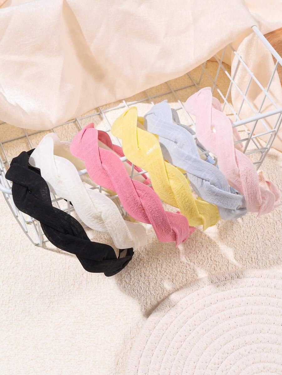 1pc Women's Elegant, Fresh Criss-Cross Headband, Suitable For Daily Wear, Washing Face, Makeup - 彩色 - 查看 1