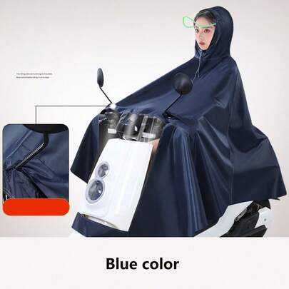 6MSKS Capa de lluvia para motocicleta, poncho de lluvia impermeable para bicicleta eléctrica, capa de lluvia para scooter eléctrico con ventana visual para ciclismo