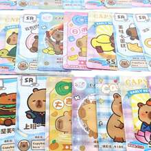 25 unidades de cards aleatórios da série Capivara, cards brilhantes e fofos de golfinhos, tema anime, 5 unidades por pacote, incluindo edição de colecionador, ideal para colecionadores de cards, lembrancinhas de festa, embalagem aleatória, perfeito para exibir em coleções, ótimo presente para fãs de capivaras (vários estilos) - Multicolorido - Ver 8