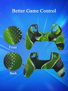 1 Set 5 Controller Cover + 10pcs Joystick Cap, Camouflage Pattern Design, Anti-Slip, Anti-Sweat, Anti-Scratch, Anti-Dust, Enhance Gaming Experience - View 3