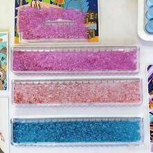 1pc Cartoon Cute Ink Injection Ruler, Random Style, Stationery Supplies For Elementary School Students - Multicolor - View 3
