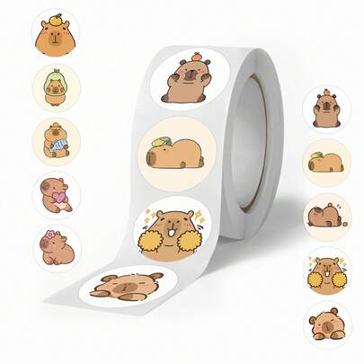 500pcs Cartoon Curly Stickers, Arts & Crafts, For Decorating Stationery, Cups, Luggage, Refrigerators, Skateboards, Guitars