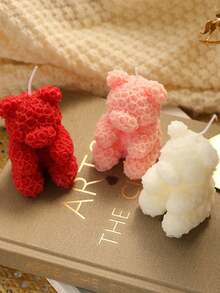 1 Nến thơm hình gấu khắc hoa hồng 3D dễ thương - Nến trang trí phòng khách, phòng tắm, lãng mạn, quà tặng sinh nhật bạn bè, quà kỷ niệm lãng mạn. - Gấu Nhỏ - Xem 4