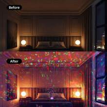 USB Automatic Rotating Wave Projection Lamp, Suitable For Bedroom Relaxation And Home Party Decoration - 黑色 - 查看 11