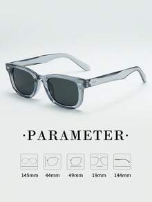 3pcs Men's Rectangular Small Frame High-Quality Personalized Minimalist Fashion Glasses, Suitable For Parties, Travel, Leisure, Beach, And Daily Use - 3pcs - View 4