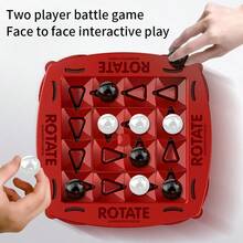 1件装旋转四子棋游戏,黑白旋转轨道四子棋游戏,多人互动桌面游戏,适合家庭聚会,儿童逻辑训练玩具,节日派对道具礼物 - 1件 - 查看 5
