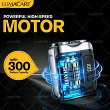 Mini Portable Men's Electric Shaving Kit - Double-Ring Floating Blade Head, Multi-Purpose Electric Trimmer, USB Rechargeable Lithium Battery, LED Digital Display, Car-Mounted Shaving Kit, Magnetic Floating Blade Head, Christmas Gift - Multicolor - View 4