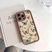 Butterflies in pastel hues flutter across the soft background. This stylish phone case is compatible with Samsung, Apple, VIVO, OPPO, , Transsion, ,  and Honor. Made of TPU silicone, it offers shock and drop protection and a superior feel. It's an ideal gift for family, friends, and loved ones, and a perfect choice for valentines day and Year's gift.phone case, case, 17 pro case,ipad case,phone cases, 16 case, 17 case, 15 case, 17 pro max,phone case  15, 16 plus case, 14 case,case - Marrón - Ver 4