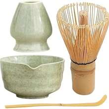 抹茶奶泡器，抹茶奶泡器，陶瓷抹茶奶泡器，抹茶套装，抹茶套装（含抹茶碗），抹茶奶泡器支架，优雅竹制奶泡器 - 款式隨機 - 查看 1