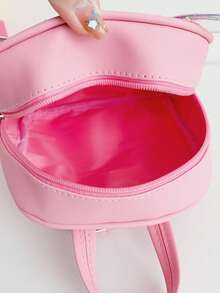 Laser Butterfly Girl Backpack, Glitter Sequin Mini Backpack, Lightweight Cute Schoolbag - Pink - View 10