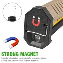 1pc Rechargeable LED Work Light, Portable Flashlight With Adjustable Rotation, 4 Lighting Modes, Magnetic Base And Hook, Suitable For Home/Outdoor/Repair/Camping/Emergency - Multicolor - View 5
