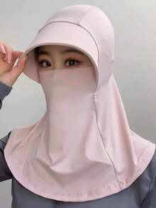 夏季新款女士防晒帽，颈部和面部防护，骑行遮阳帽，防紫外线，集面罩于一体，适合夏季、海滩和度假穿着。 - 彩色 - 查看 13