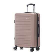 YONSLY Hard Shell Suitcase 20/24/28 Inches With 4 Wheels 360° Combination Lock Double Zippers Soft Rubber Handle Mesh Pocket Lightweight For Vacation - 玫瑰金 - 查看 9
