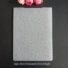 Molde de plástico 2D con relieve, plantilla para hacer álbumes de recortes, tarjetas, tablero de estampado transparente, adecuado para manualidades de álbumes hechos a mano, tarjetas DIY, flores, mariposas, plumas, ballenas, birretes de graduación, Día de la Madre - 2D - Ver 8