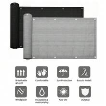 5M Privacy Garden Fence Panel Balcony UV Protection Shade Cover Screen Sunshade - Gray - View 2