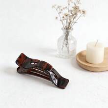 1 pieza Pinza para el cabello de diseño de concha de tortuga premium - Diseño curvo elegante para un agarre firme, perfecto para cabello grueso y fino - Multicolor - Ver 3