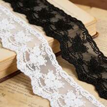 European Style Crown Lace Applique Satin Ribbon For Mother's Day DIY Gifts, Bridal Wedding Sewing Accessories, Vintage Embroidery Lace For Dresses, Home Decor Curtain Trim - Mesh Style Lace - View 8