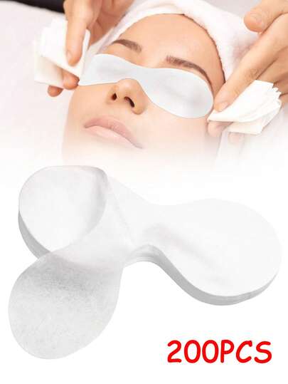 200/100/10 piezas Máscara de ojos de doble lente, máscara de ojos de un solo uso para salón de belleza y spa, parche húmedo ultra fino para ojos secos, de tela no tejida