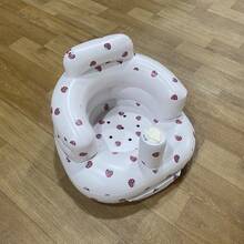 多功能充气婴儿学习椅，带托盘和支撑柱的婴儿坐姿训练椅，适合3个月及以上婴儿，充气婴儿地板座椅，婴儿靠背沙发，充气婴儿座椅 - 彩色 - 查看 16