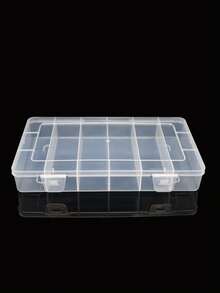 1/2pcs Transparent Delicate Jewelry Storage Box, Plastic Jewelry Craft Painting Storage Box, Transparent Small Fishing Tackle Box, Sewing Embroidery Storage Box - A - View 6