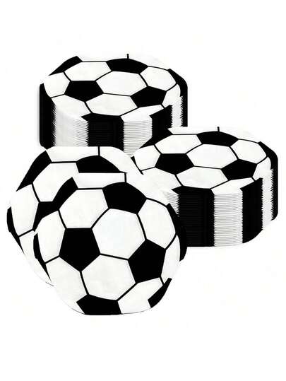 20 piezas de servilletas de papel desechables con forma de balón de fútbol, adecuadas para suministros de fiesta deportiva, fiesta de fútbol, decoraciones de fiesta con tema deportivo, decoraciones de fans de fútbol, decoraciones navideñas y fiestas temáticas