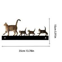 Metal Cat Family Hanging Decor - Elegant Walking Mother Cat And Kittens, Outdoor Garden Fence, Balcony Decoration - No Electricity Needed, Easy Installation Gift For Cat Lovers - A - View 7