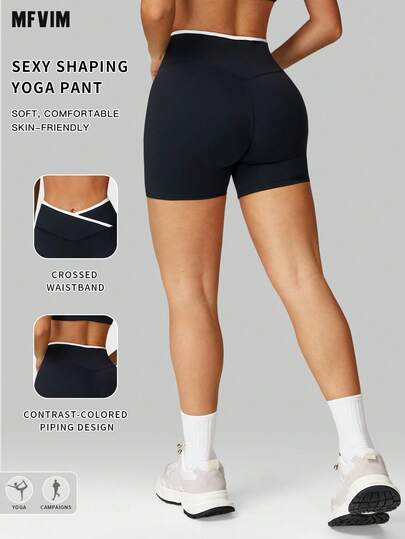  MFVIM Women's Slim-Fit Athletic Shorts, High-Stretch Soft Breathable Fabric, Comfortable For Casual, Running, Yoga, Gym Workout