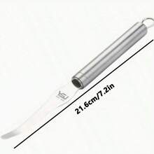 1pc Stainless Steel Orange Peeler And Vegetable Slicer - Easy To Handle Citrus Fruits Like Oranges, Lemons, Etc. - Durable Multifunctional Kitchen Tool For Cutting Fruits & Vegetables, Stylish Design, Efficient Peeling Tool - Multicolor - View 5