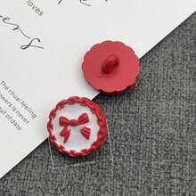 10/16/24 chiếc cúc nhựa tròn nhiều màu sắc dễ thương hình nơ, kích thước 1.8cm/0.71inch, thích hợp để đan len, may quần áo DIY, thủ công mỹ nghệ, đồ dùng nghệ thuật, phụ kiện may vá. - cung tròn - Xem 20