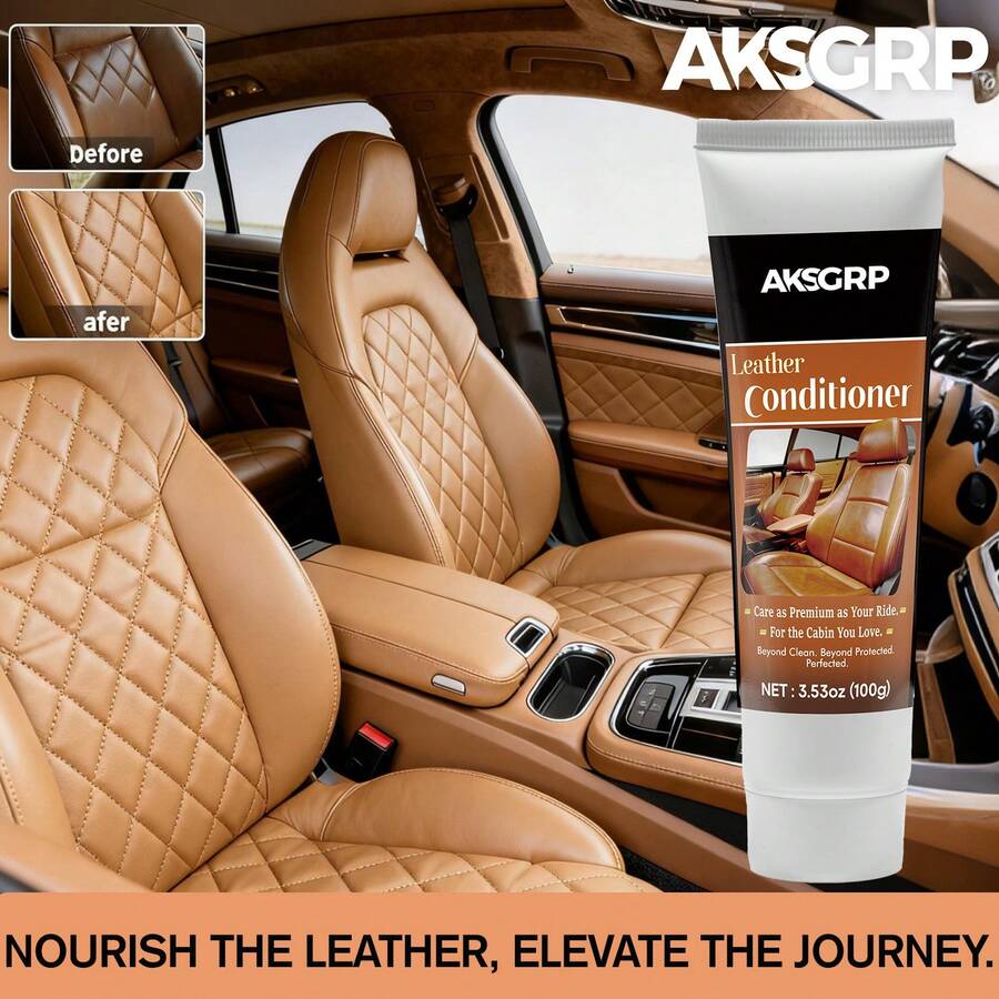 Multi-Purpose Leather Care Cream, Deep Moisturizing Repair & Brightening, Anti-Dryness & Aging, Universal For Car Seats, Sofas, Leather Jackets, Bags, Shoes