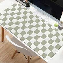 1件棋盤格桌面滑鼠墊，防滑橡膠底辦公桌墊，橡膠材質學習與辦公配件，適用於閱讀區與工作空間 - C - 查看 4