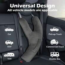 Almohada de dormir en forma de Y para el coche, almohada de apoyo para el cuello y la cabeza, reposacabezas para el asiento trasero, adecuada para viajes largos y siestas, ayuda para dormir multifuncional en el coche, almohada de viaje para el cuello, se adapta a todos los vehículos, fácil de limpiar e instalar, almohada para el coche - Multicolor - Ver 8