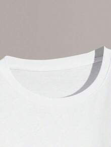 Camiseta gráfica con letras para hombres - Blanco - Ver 5