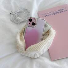 Soft Pink Sakura Full Body Shockproof Protective Case, INS Style Tie Dye Heart Water Ripple Phone Case - Suitable For IPhone 17/16/15/14/13/12/11 Series - Cherry Blossom Pink - View 2