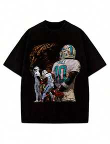 Tyreek Hill Football Celebration Tee Mens Loose Fit Sports Graphic Shirt - màu đen - Xem 1