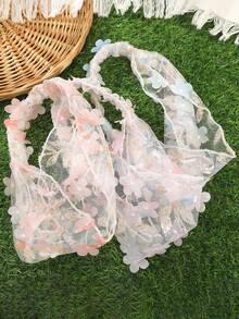 1件手工钩编发带，镂空编织发饰，波西米亚风甜美日常及假日造型夏季沙滩发带 - 彩色 - 查看 15