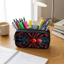 Red Spider Printed Backpack, Lunch Bag, Pencil Case 3pc - Durable Waterproof, Lightweight With Multi-Pockets. Ideal For School & Travel. Back-To-School Gifts, Cool Pattern - 彩色 - 查看 3
