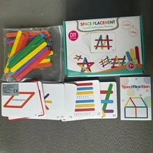 Juguetes educativos de emparejamiento de formas de madera de colores | Bloques de apilamiento de madera de colores para desarrollar habilidades motoras finas, juegos de apilamiento para niños pequeños - Multicolor - Ver 8