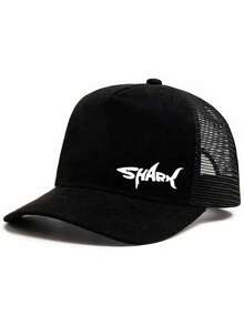 SHARK Outdoor Breathable Mesh Cap, Summer Sun-Shading Baseball Hat, Patchwork Mesh Trucker Cap, Unisex - Multicolor - View 7