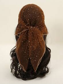 1pc New Fashion Popular Embroidered Scarf, Daily Wear Neckerchief For Women - 636-brown - View 7