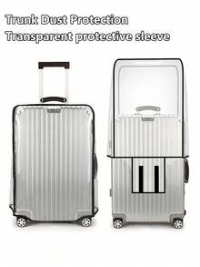 1pc PVC Luggage Dust Cover, Transparent Suitcase Cover, Scratch-Resistant, Waterproof Protection For Trolley Case - Clear - View 1