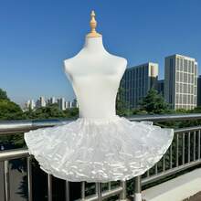 1 chiếc váy lót phồng không gọng, chất liệu crinoline, thích hợp cho váy Lolita/tiệc Comicon/tiệc trà. - trắng - Xem 7
