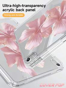 粉色芙蓉花图案保护套,兼容 iPad Air 11 英寸 M3 2025 / M2 2024、Air 第五代 2022、(A16) 11 英寸第十一代 2025,兼容三星 Galaxy Tab、Kindle Paperwhite 第十二代 2024,透明背壳,时尚图案保护套,支持自动睡眠/唤醒功能,气囊保护,适合送礼和办公使用。 - 彩色 - 查看 6