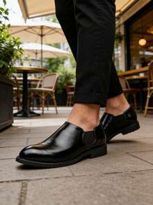 Giày da nam 2026 kiểu dáng cổ điển, giày công sở thường ngày, giày lười dành cho nam. - màu đen - Xem 2