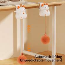 Interactive Cat Toy Ball, Automatic Electric Rotating Cat Toy Ball, Funny Cat Exercise Toy, Smart Self-Rotating Retractable Cat Toy Ball, Automatic Lifting Cat Toy Ball, Cat Supplies - View 10