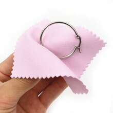 Jewelry Cleaning Cloth, Silver & Jewelry Polishing Cloth, Double-Sided Jewelry Cleaning Wipe, Suitable For Jewelry Care And Cleaning - Pink - View 3