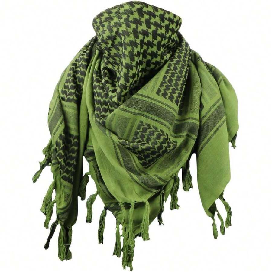 Military Shemagh - Tactical Cotton Arabic Keffiyeh Scarf - Tactical Head And Neck Scarf For Men And Women, 43372747 - 橄欖綠 - 查看 1