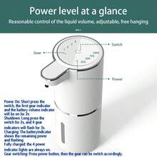 1个可充电500mAh大容量自动壁挂式泡沫洗手液分配器，适用于家庭厨房、浴室、酒店浴室 - 查看 10