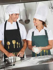 1 chiếc tạp dề nấu ăn nhà bếp có thể điều chỉnh độ dài, có túi, chống thấm nước và dầu mỡ, phù hợp cho đầu bếp, thiết kế unisex, tạp dề nấu ăn/dọn dẹp đơn giản và thanh lịch. - Nhiều màu - Xem 3